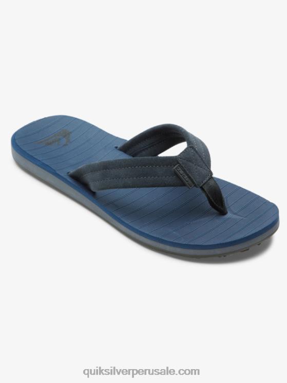 Quiksilver N8LNT878 hombres azul 1 sandalias carver con núcleo de ante