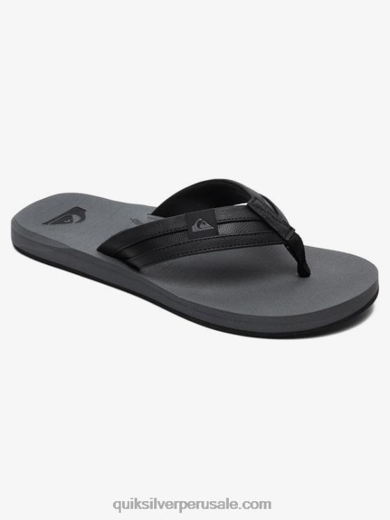 Quiksilver N8LNT936 hombres Gris oscuro sandalias carver squish
