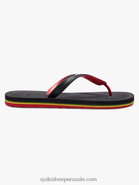 Quiksilver N8LNT949 hombres negro chanclas haleiwa core