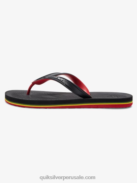 Quiksilver N8LNT949 hombres negro chanclas haleiwa core
