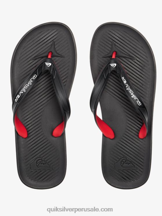 Quiksilver N8LNT949 hombres negro chanclas haleiwa core