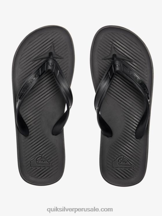 Quiksilver N8LNT950 hombres negro chanclas haleiwa core