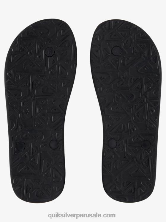 Quiksilver N8LNT950 hombres negro chanclas haleiwa core
