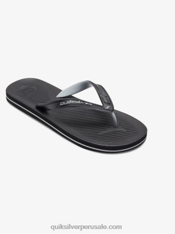 Quiksilver N8LNT951 hombres negro chanclas haleiwa core
