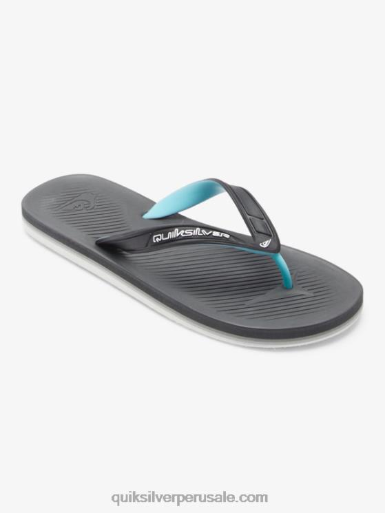 Quiksilver N8LNT952 hombres gris 2 chanclas haleiwa core