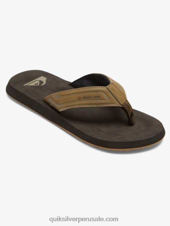 Quiksilver N8LNT973 hombres bronceado 1 sandalias core con llave inglesa