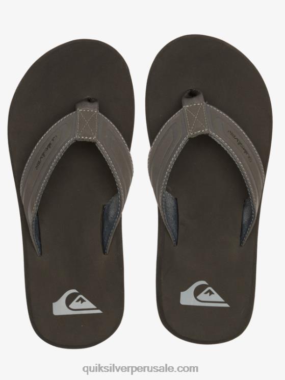 Quiksilver N8LNT974 hombres gris 1 sandalias core con llave inglesa
