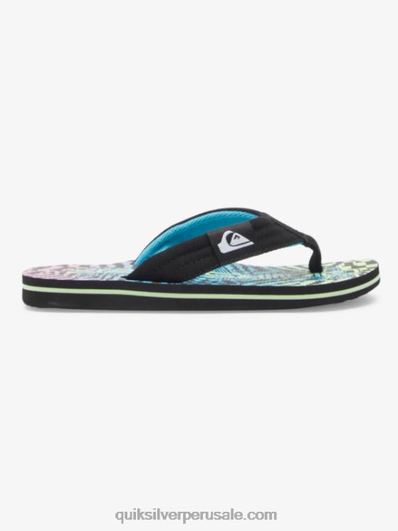 Quiksilver N8LNT1990 Niños negro/rosa/azul 8-16 molokai sandalias layback