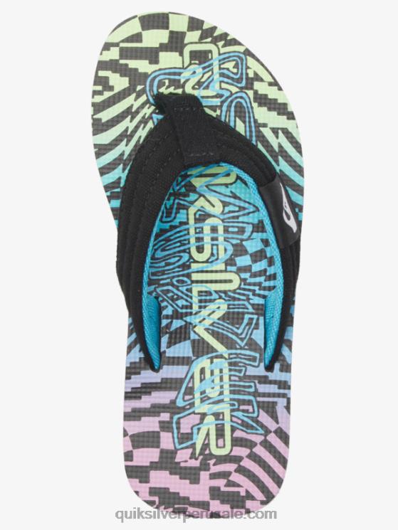 Quiksilver N8LNT1990 Niños negro/rosa/azul 8-16 molokai sandalias layback