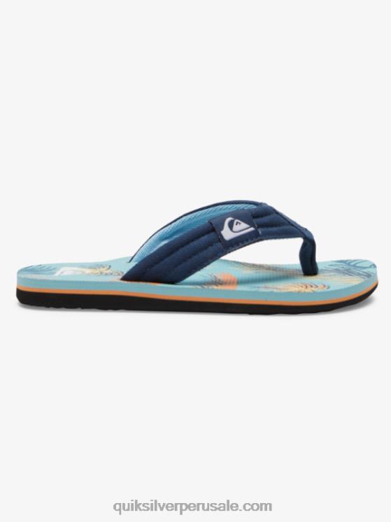 Quiksilver N8LNT1991 Niños azul 2 8-16 molokai sandalias layback