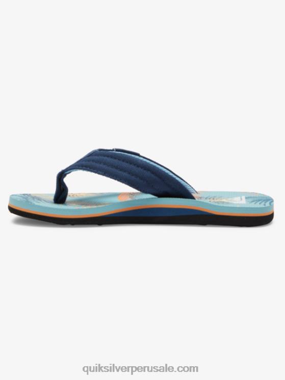 Quiksilver N8LNT1991 Niños azul 2 8-16 molokai sandalias layback