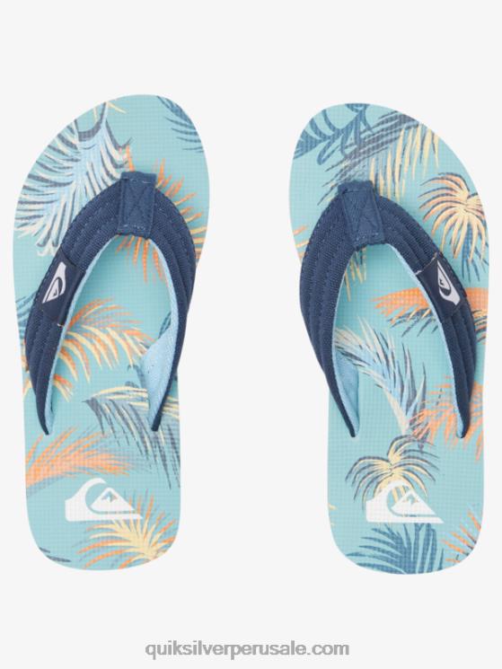 Quiksilver N8LNT1991 Niños azul 2 8-16 molokai sandalias layback
