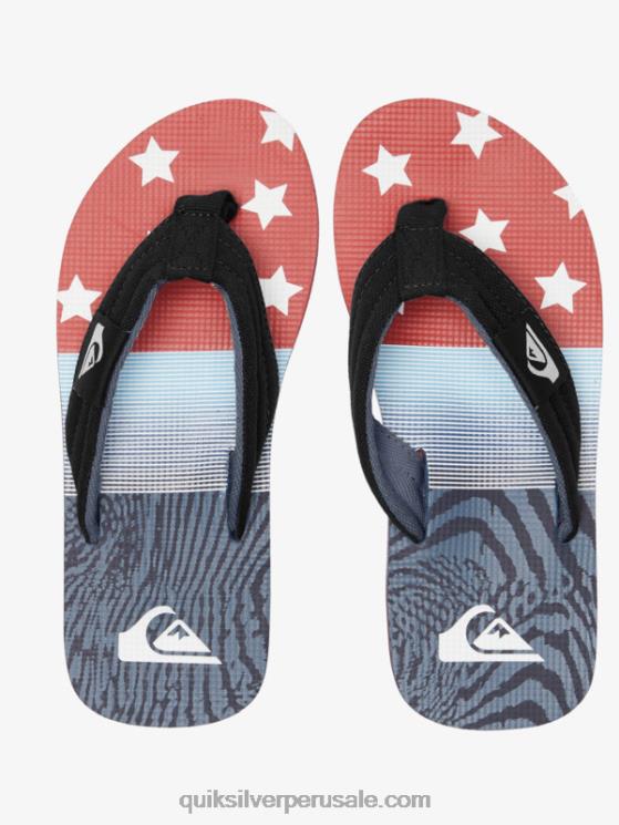 Quiksilver N8LNT1992 Niños azul 3 8-16 molokai sandalias layback