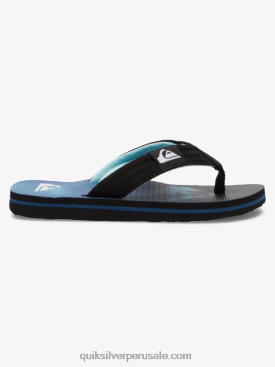 Quiksilver N8LNT1993 Niños azul 1 8-16 molokai sandalias layback