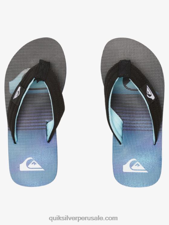 Quiksilver N8LNT1993 Niños azul 1 8-16 molokai sandalias layback