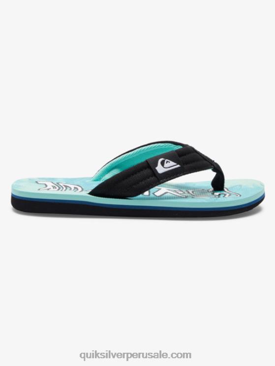 Quiksilver N8LNT1994 Niños verde/azul/amarillo 8-16 molokai sandalias layback
