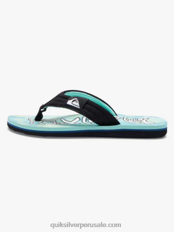 Quiksilver N8LNT1994 Niños verde/azul/amarillo 8-16 molokai sandalias layback