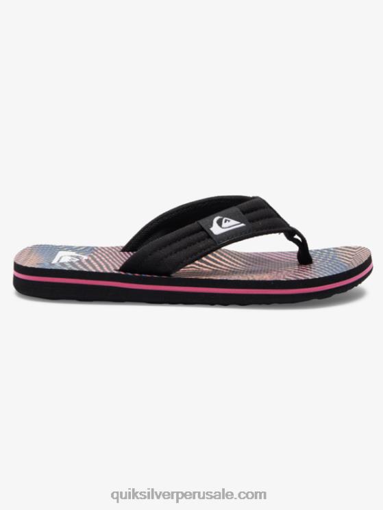 Quiksilver N8LNT1995 Niños negro/naranja/gris 8-16 molokai sandalias layback