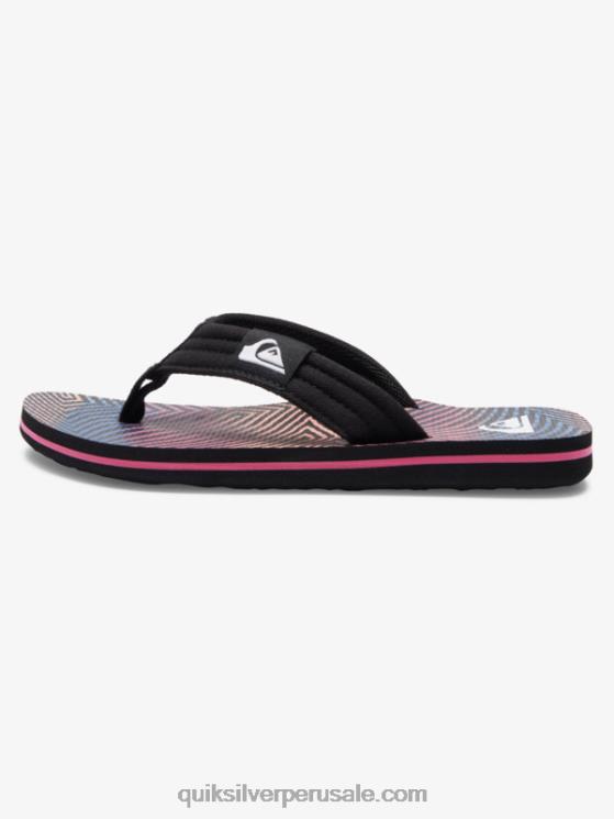 Quiksilver N8LNT1995 Niños negro/naranja/gris 8-16 molokai sandalias layback