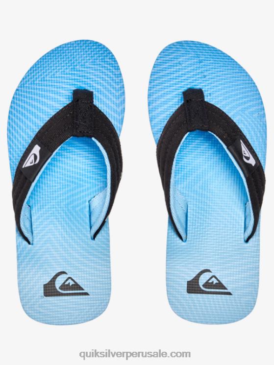 Quiksilver N8LNT1996 Niños azul 7 8-16 molokai sandalias layback
