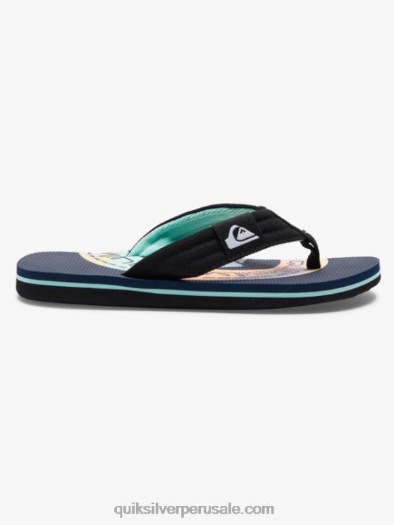 Quiksilver N8LNT1997 Niños azul/naranja 8-16 molokai sandalias layback