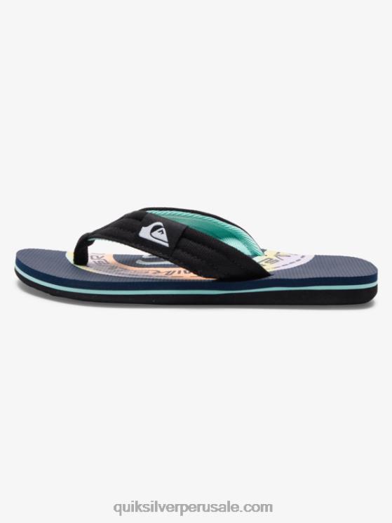Quiksilver N8LNT1997 Niños azul/naranja 8-16 molokai sandalias layback