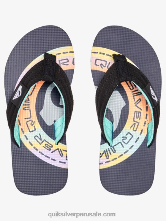 Quiksilver N8LNT1997 Niños azul/naranja 8-16 molokai sandalias layback