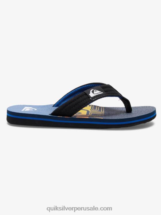 Quiksilver N8LNT1998 Niños azul 6 8-16 molokai sandalias layback