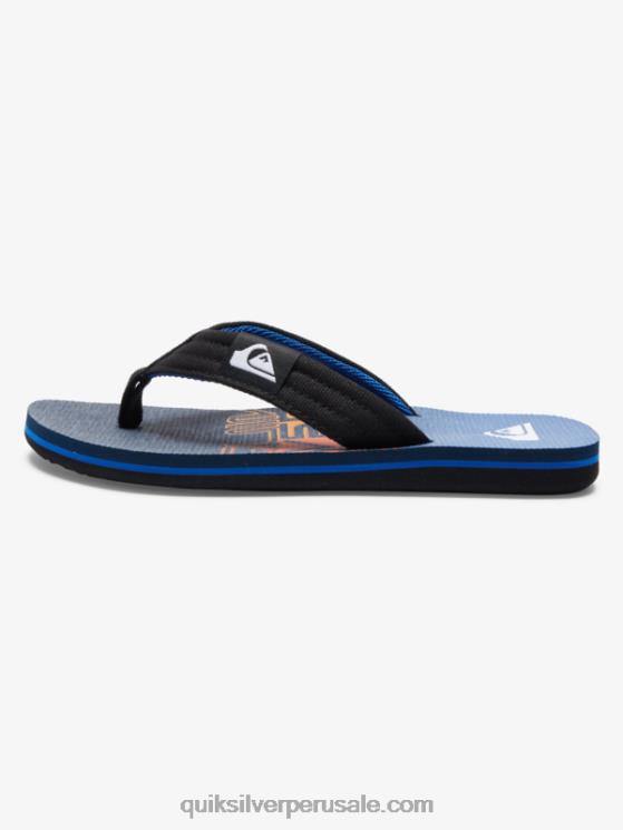 Quiksilver N8LNT1998 Niños azul 6 8-16 molokai sandalias layback