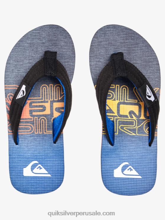 Quiksilver N8LNT1998 Niños azul 6 8-16 molokai sandalias layback