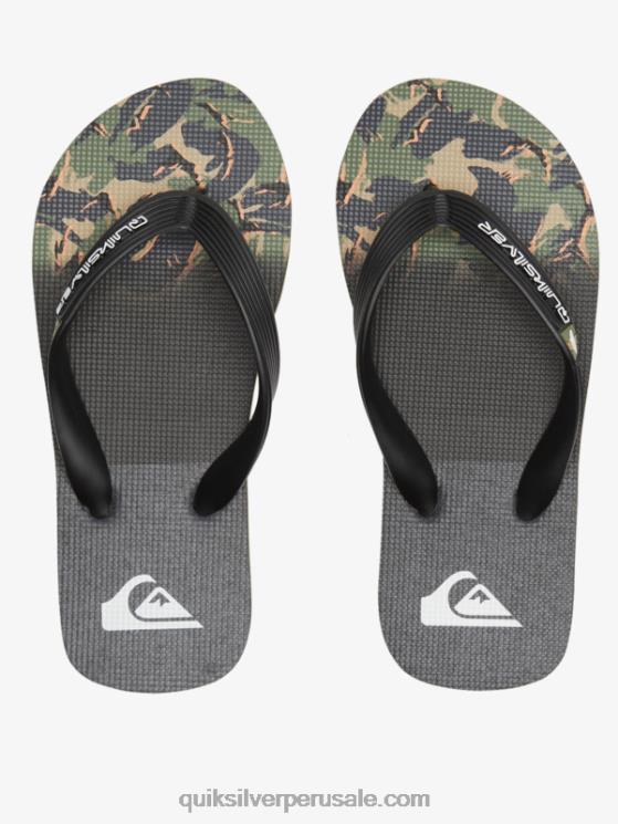Quiksilver N8LNT2025 Niños verde 1 8-16 chanclas molokai