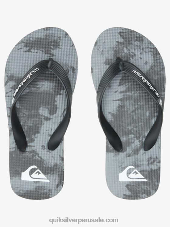 Quiksilver N8LNT2026 Niños Gris oscuro 8-16 chanclas molokai