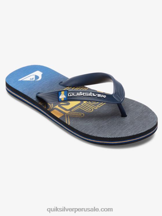 Quiksilver N8LNT2027 Niños negro/naranja 8-16 chanclas molokai
