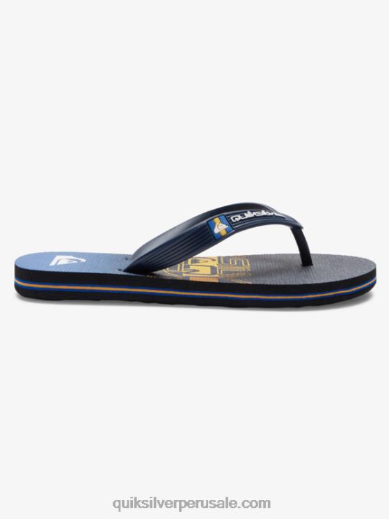 Quiksilver N8LNT2027 Niños negro/naranja 8-16 chanclas molokai