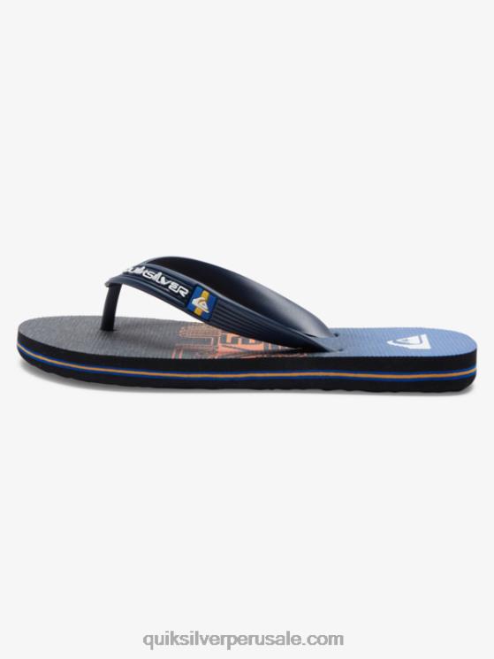 Quiksilver N8LNT2027 Niños negro/naranja 8-16 chanclas molokai