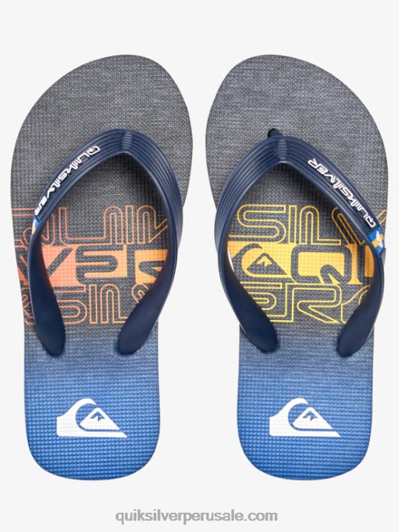 Quiksilver N8LNT2027 Niños negro/naranja 8-16 chanclas molokai