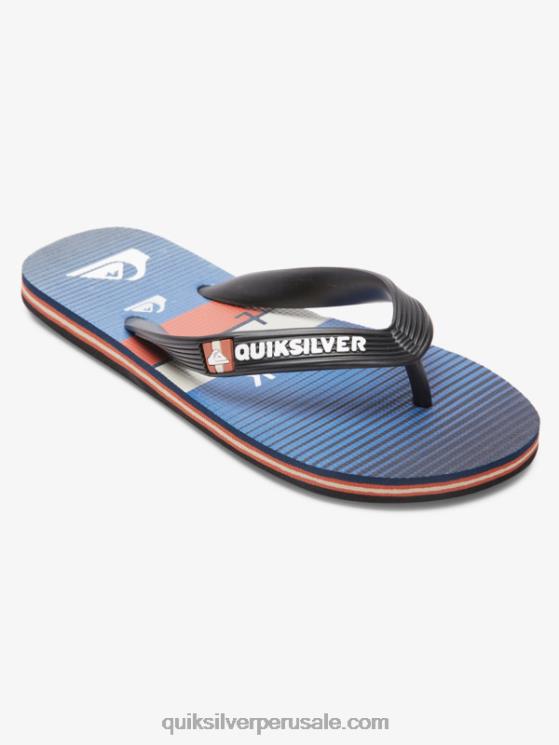 Quiksilver N8LNT2030 Niños azul negro 8-16 chanclas molokai