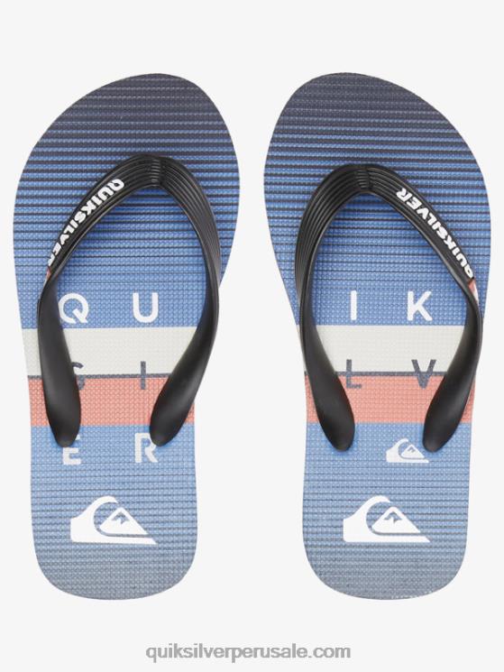 Quiksilver N8LNT2030 Niños azul negro 8-16 chanclas molokai