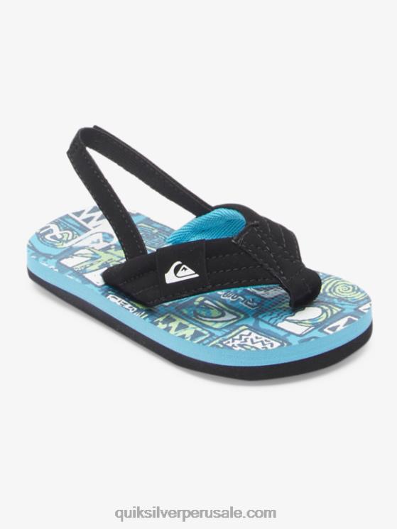 Quiksilver N8LNT2032 Niños azul 4 sandalias molokai layback