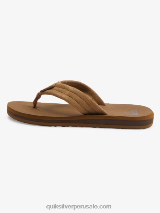 Quiksilver N8LNT2092 Niños bronceado 1 8-16 sandalias carver con núcleo de ante