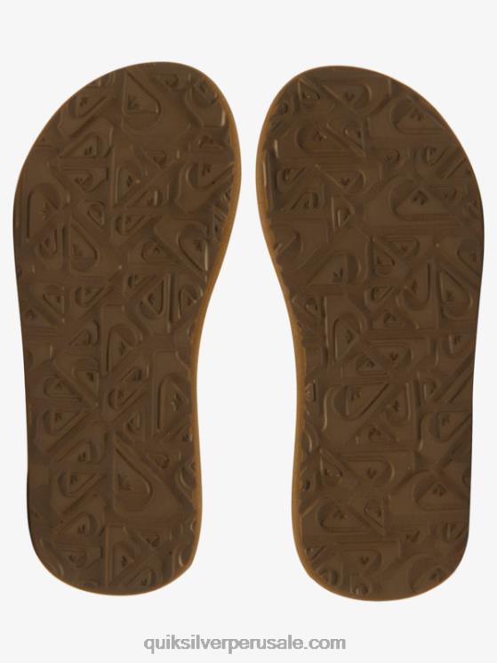 Quiksilver N8LNT2092 Niños bronceado 1 8-16 sandalias carver con núcleo de ante