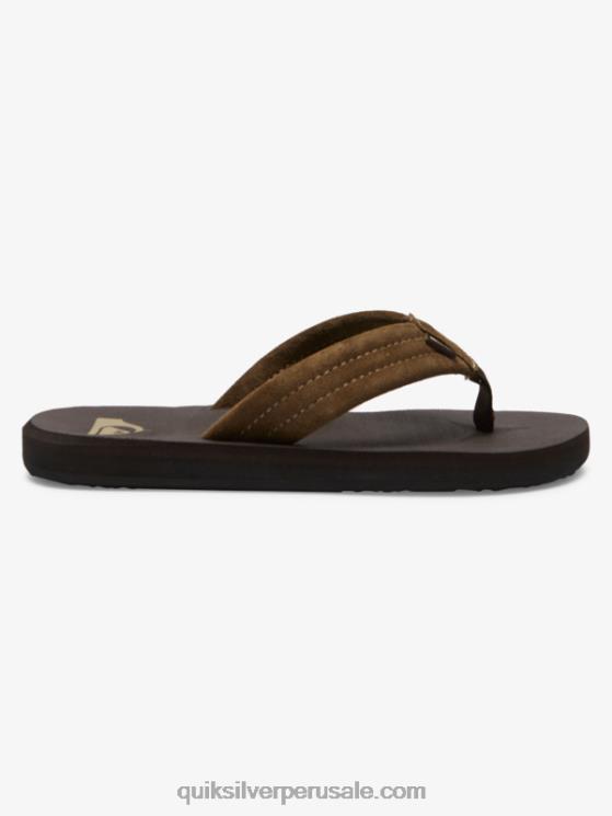 Quiksilver N8LNT2093 Niños marrón 1 8-16 sandalias carver con núcleo de ante