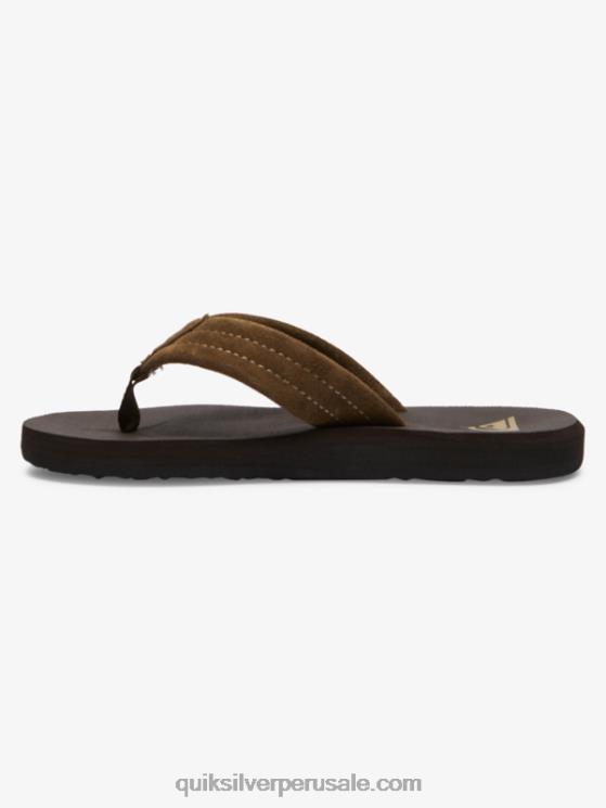 Quiksilver N8LNT2093 Niños marrón 1 8-16 sandalias carver con núcleo de ante