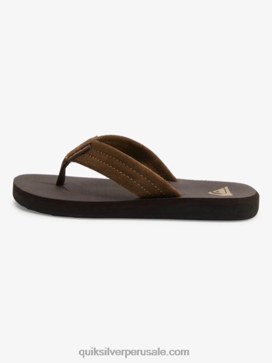 Quiksilver N8LNT2093 Niños marrón 1 8-16 sandalias carver con núcleo de ante