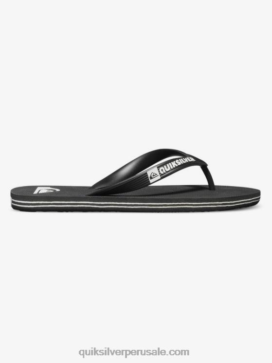Quiksilver N8LNT2106 Niños blanco negro 8-16 chanclas molokai