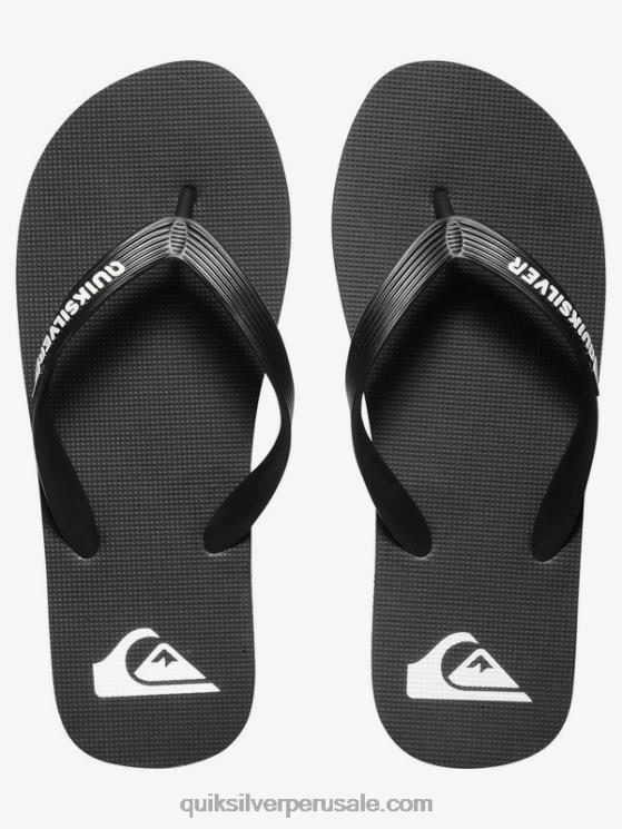 Quiksilver N8LNT2106 Niños blanco negro 8-16 chanclas molokai