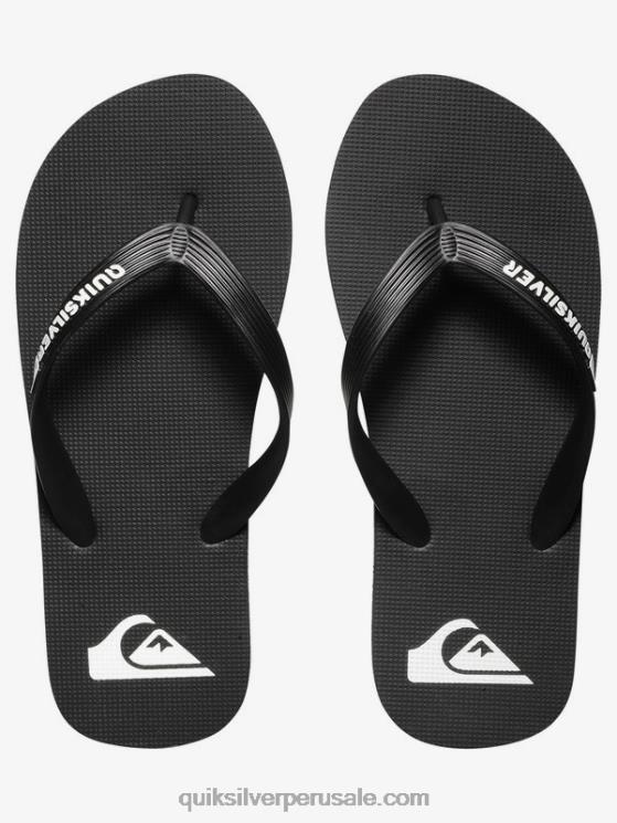 Quiksilver N8LNT2106 Niños blanco negro 8-16 chanclas molokai