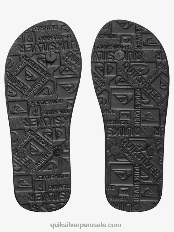Quiksilver N8LNT2106 Niños blanco negro 8-16 chanclas molokai