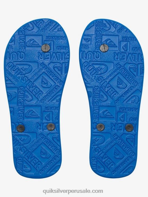 Quiksilver N8LNT2107 Niños azul negro 8-16 chanclas molokai