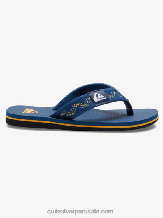 Quiksilver N8LNT2149 Niños azul 1 8-16 molokai sandalias con puntadas